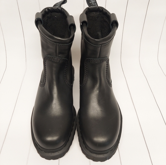 New Dr. Martens ANISTONE LO Black Leather Pull On Biker Boot Ladies US 10 - Picture 13 of 14